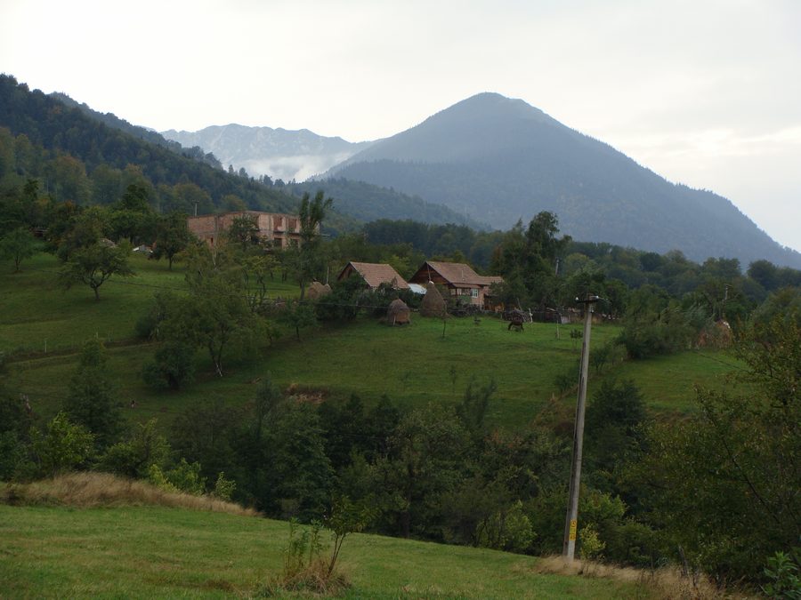 Peisaj din Predeluț, cu Piatra Craiului în plan secund