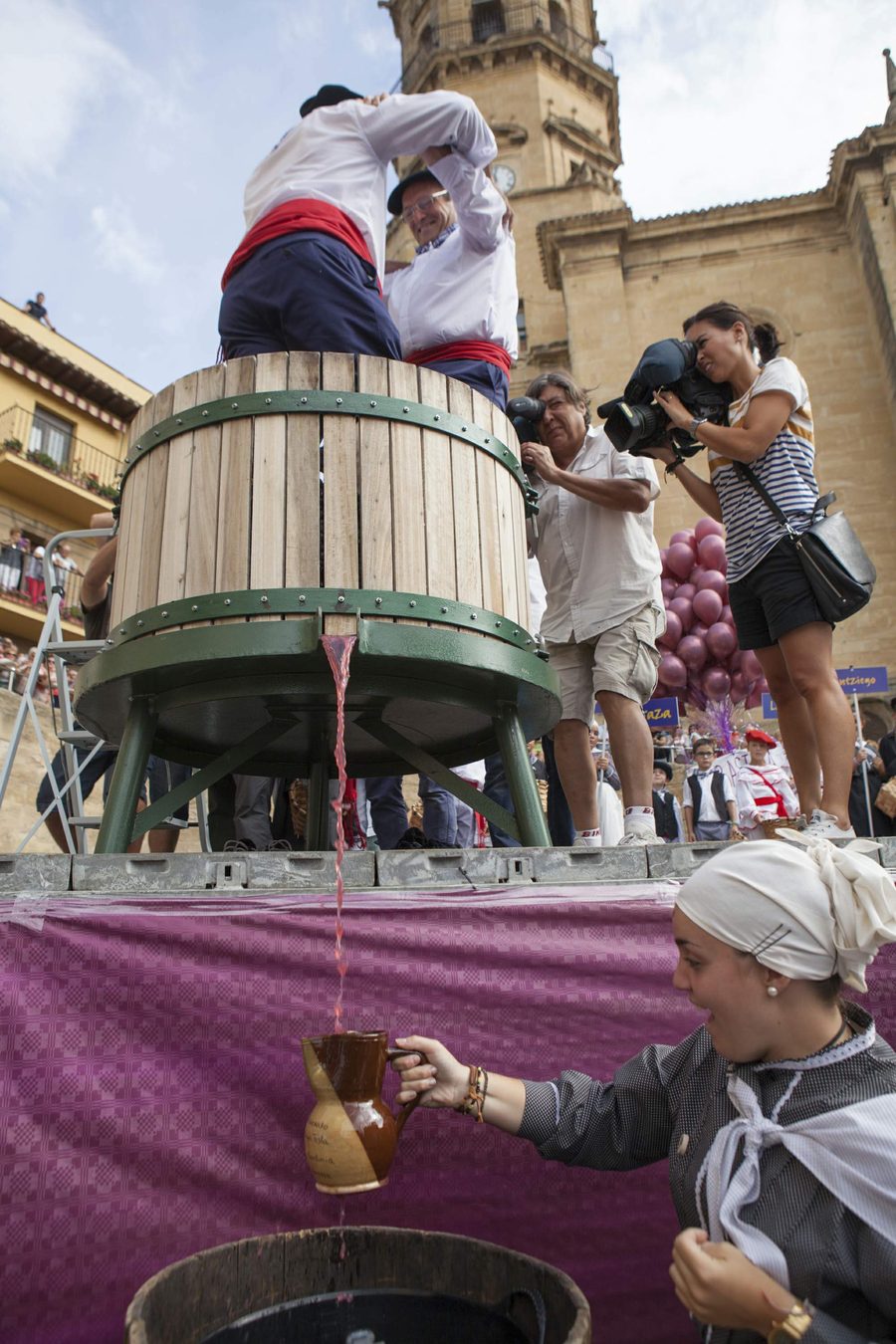 Weinlesefest in Labastida in der Rioja Alavesa