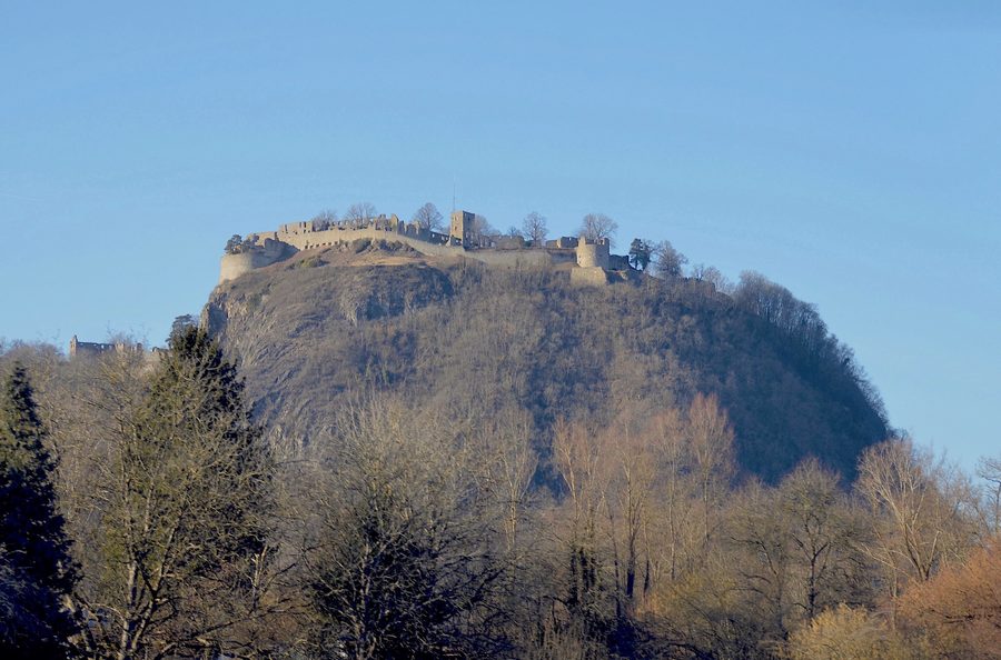 Hohentwiel fortress ruins in the Hegau near Singen, Landkreis Konstanz