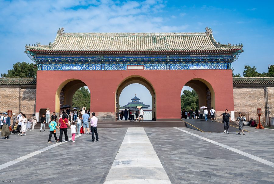 Himmelstempel in Beijing mit seinen historischen religiösen Gebäuden