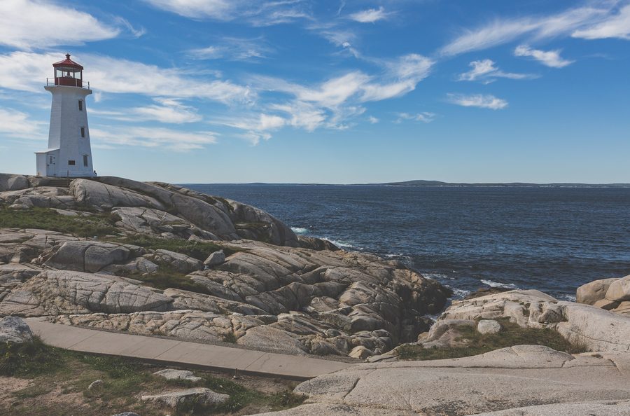 Leuchtturm an der Küste von Nova Scotia