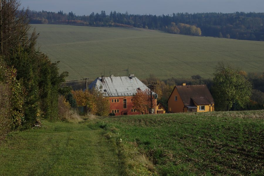 Blick in das Tal bei Moravský Beroun in der Region Olomoucký kraj