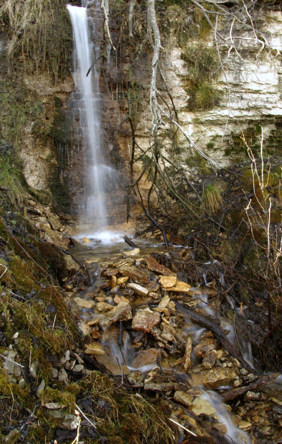 Põllküla waterfall in Kersalu village, Harju County