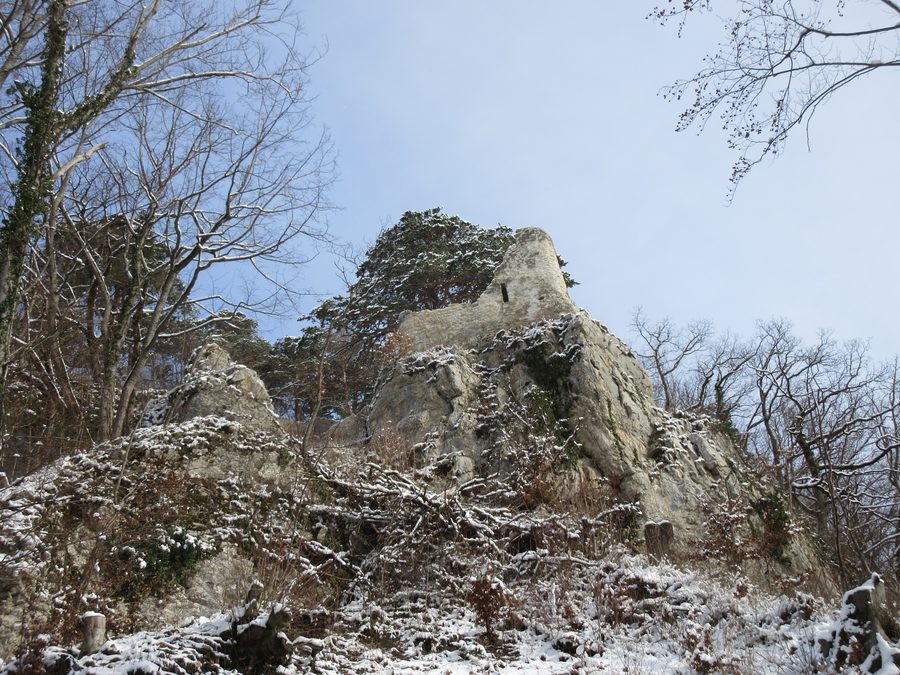 Burgruine Wild-Eptingen Witwald nahe Eptingen, Ansicht von unten