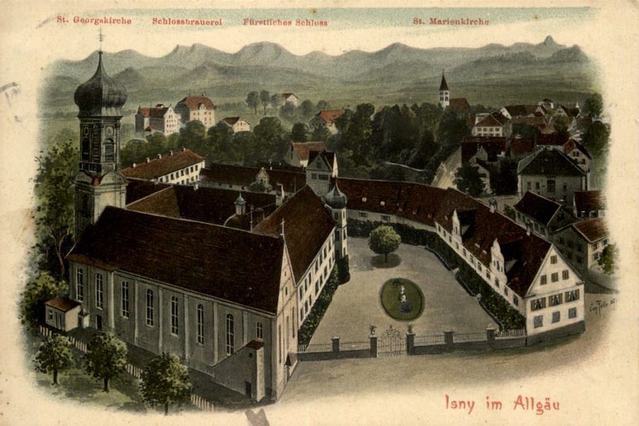 St. Georg und das ehemalige Kloster, heute Schloss Isny im Allgäu