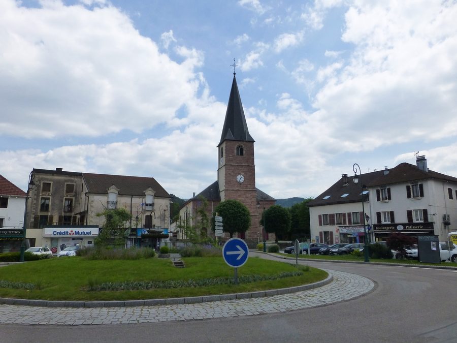 Le centre de Vagney dans les Vosges