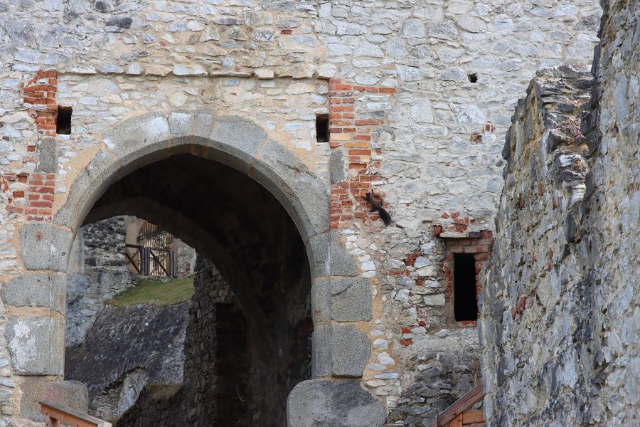 Burgruine Rabí oberhalb des historischen Städtchens Rabí