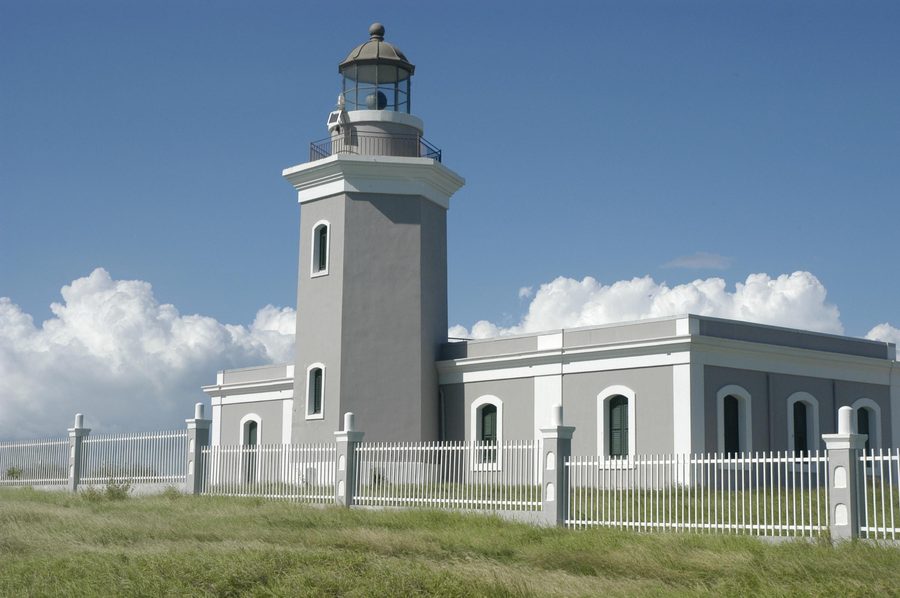 Leuchtturm von Los Morrillos an der Küste von Cabo Rojo in Puerto Rico