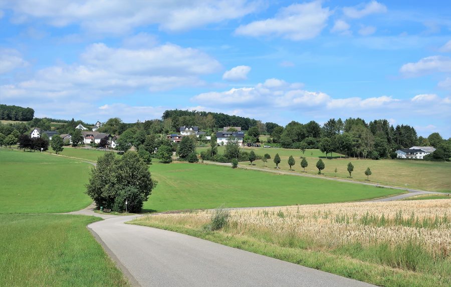 Blick auf Silbecke, einen Ortsteil von Attendorn