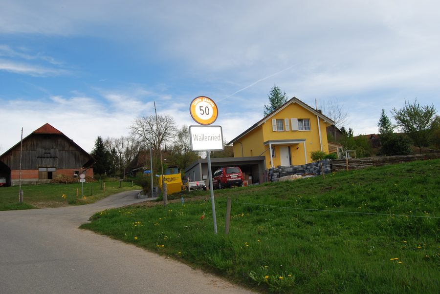 Ortsansicht von Wallenried im Kanton Freiburg, Schweiz