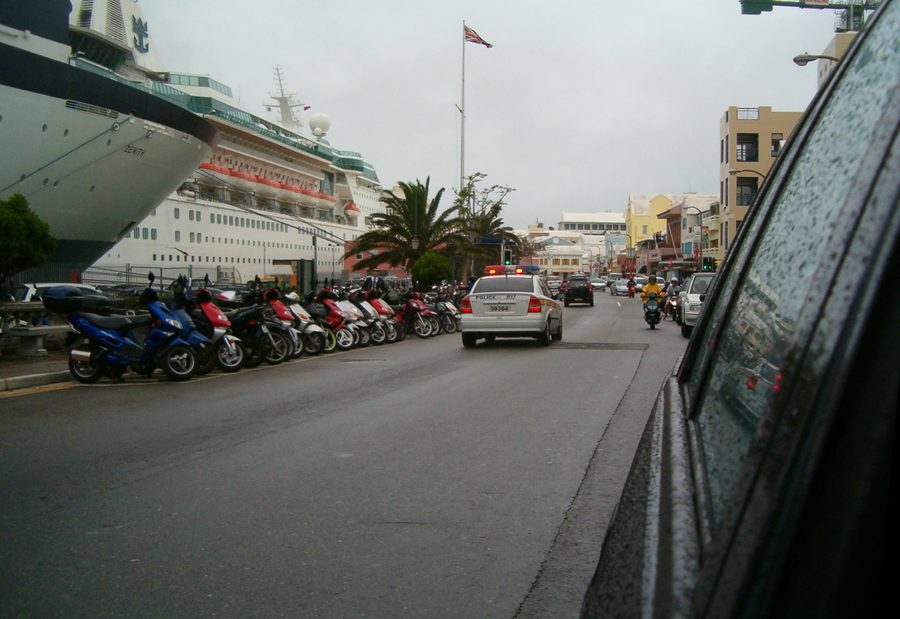 Front Street in Hamilton, Bermuda