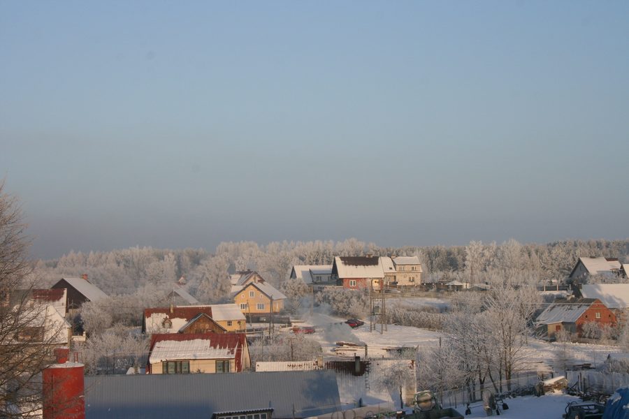 Kosewo village under snow
