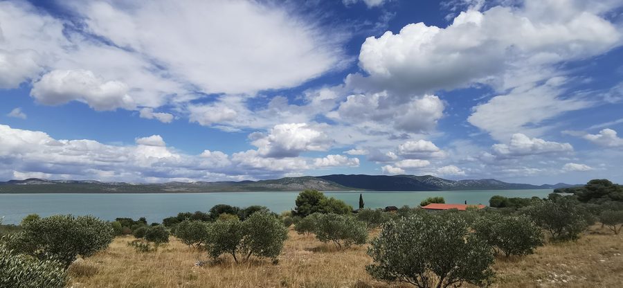 Landscape in Lake Vrana Nature Park in Croatia