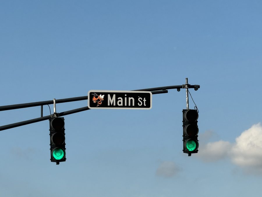 Main-Street-Schild in Beech Grove, Indiana