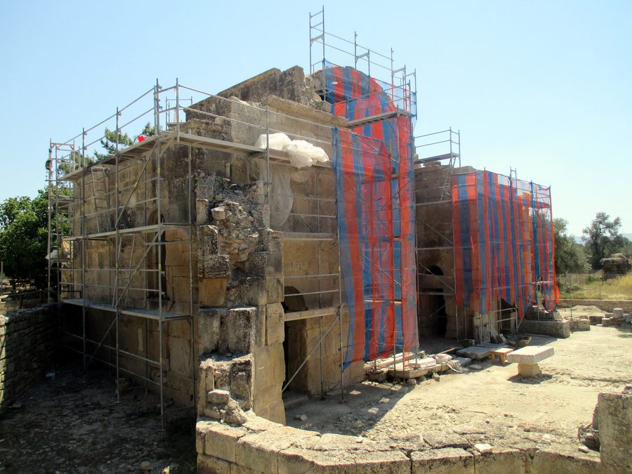 Basilika des Heiligen Titus im archäologischen Areal von Gortyna auf Kreta
