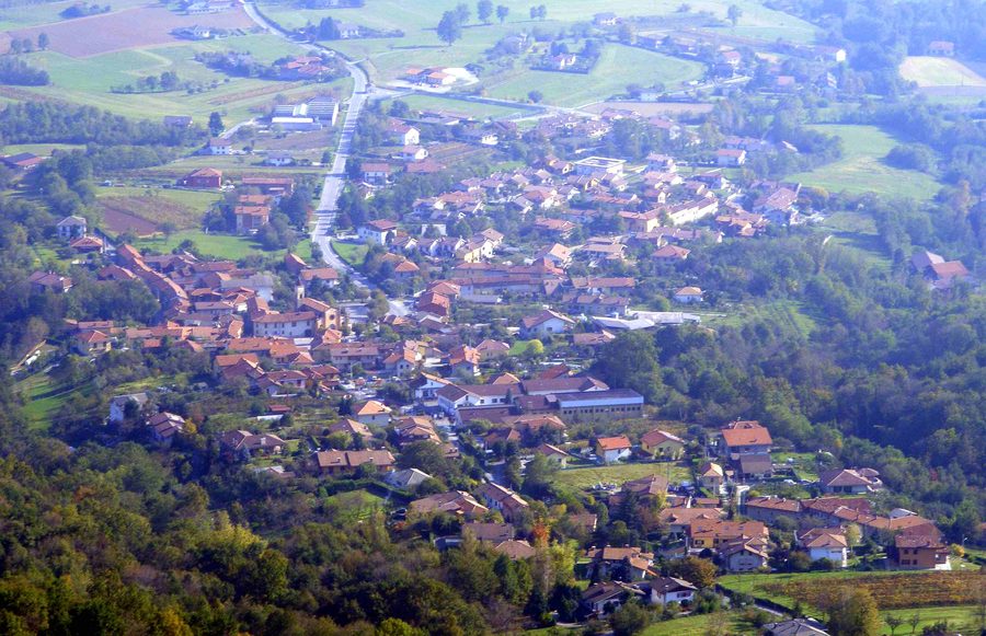 Blick von der Rocca Vautero auf Roletto im Piemont