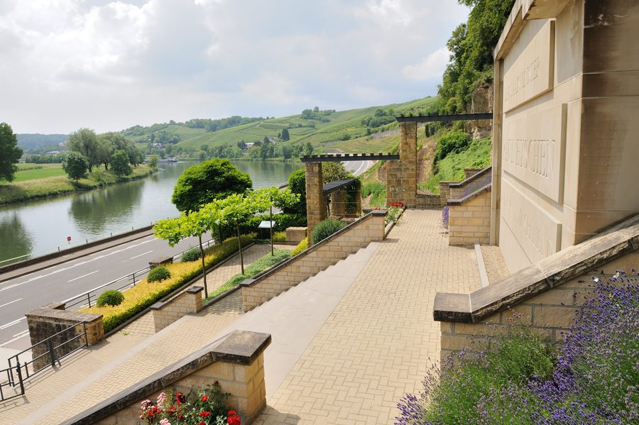 The Moselle river seen from the Paul Eyschen monument at Stadtbredimus, Luxembourg