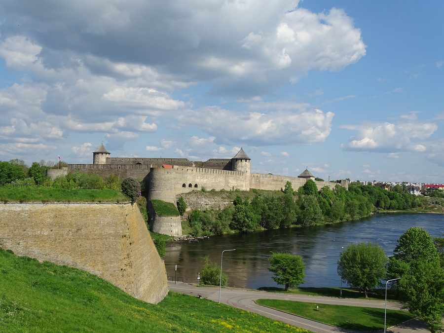 Ivangorod Fortress on the Narva River in Ivangorod, Russia