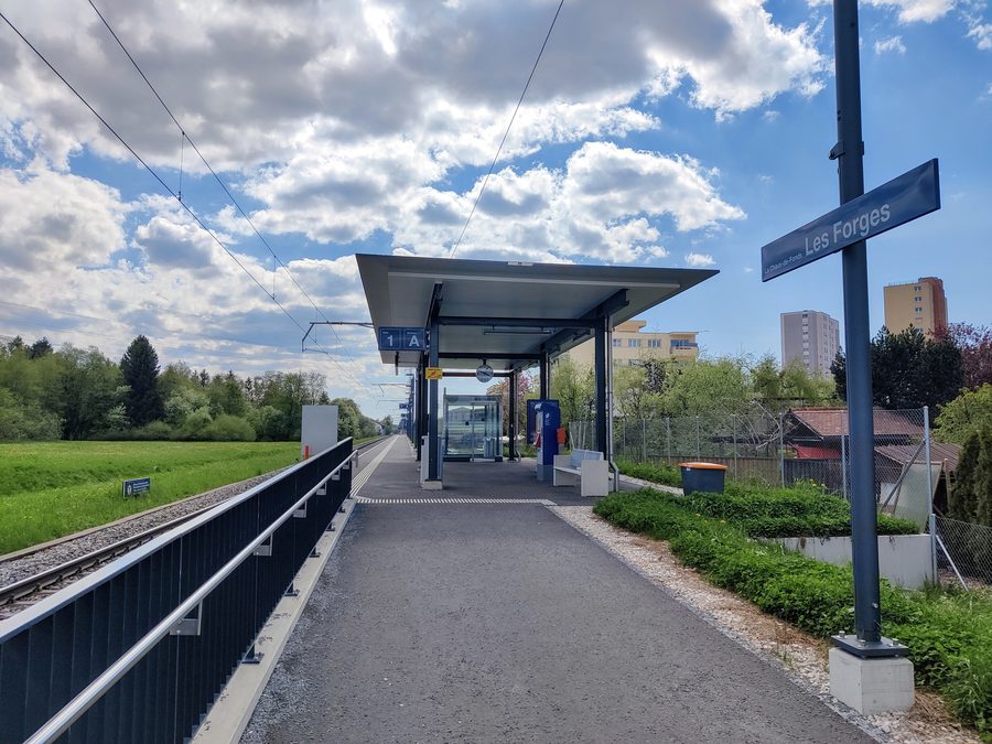 Bahnhof La Chaux-de-Fonds-Les Forges im Schweizer Kanton Neuenburg