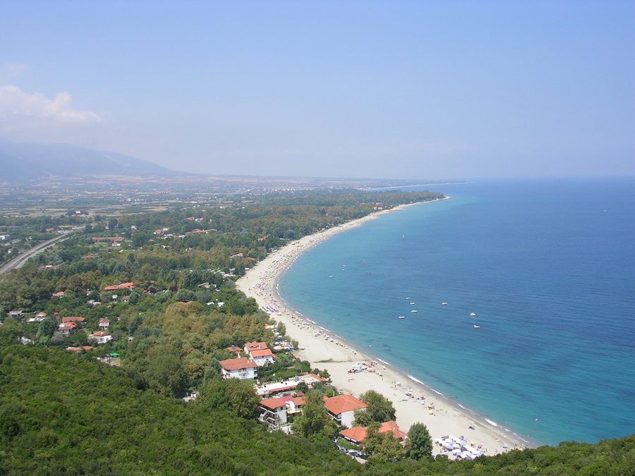 Strand von Platamonas in Pieria, Griechenland