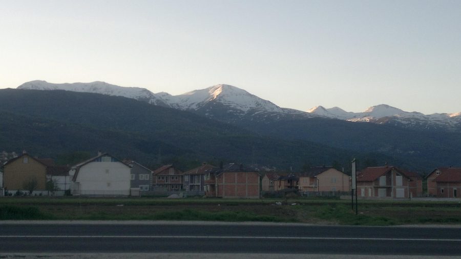 Blick auf die Šar Planina oberhalb von Gostivar