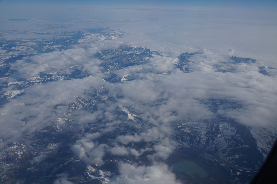 Lake Plav in front of the Prokletije Mountains in Montenegro
