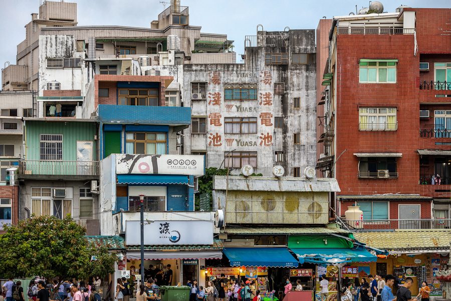 Gebäude an der historischen Straße von Tamsui