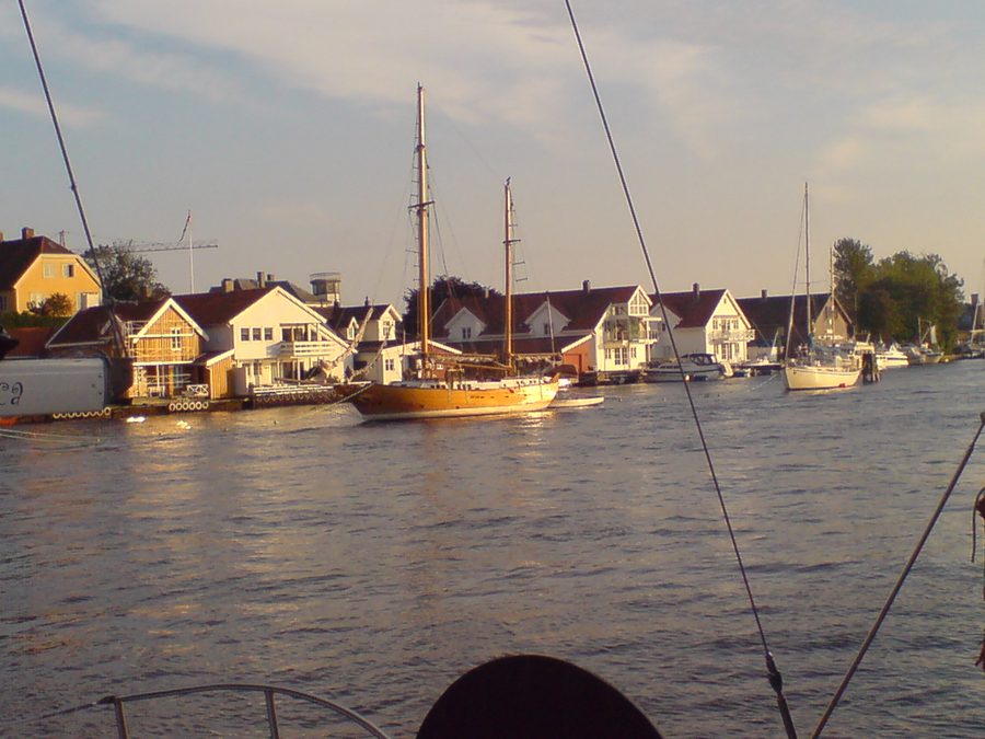 Mandalselva in Mandal in Süd-Norwegen