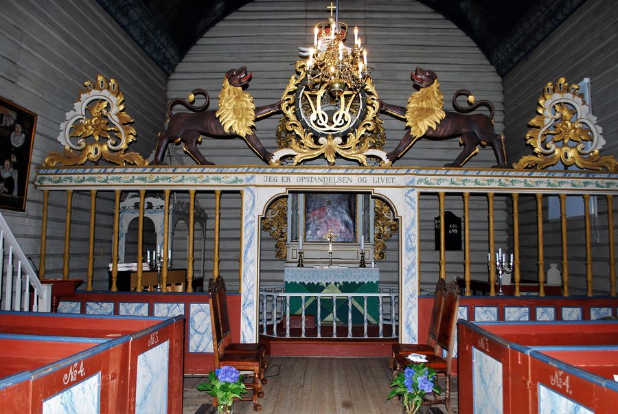 Søndeled kirke in Risør kommune, Norge