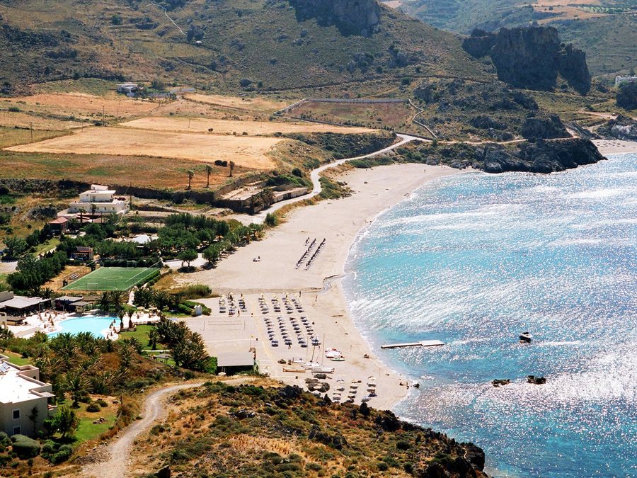 Strand und Bucht von Damnoni an Kretas Südküste
