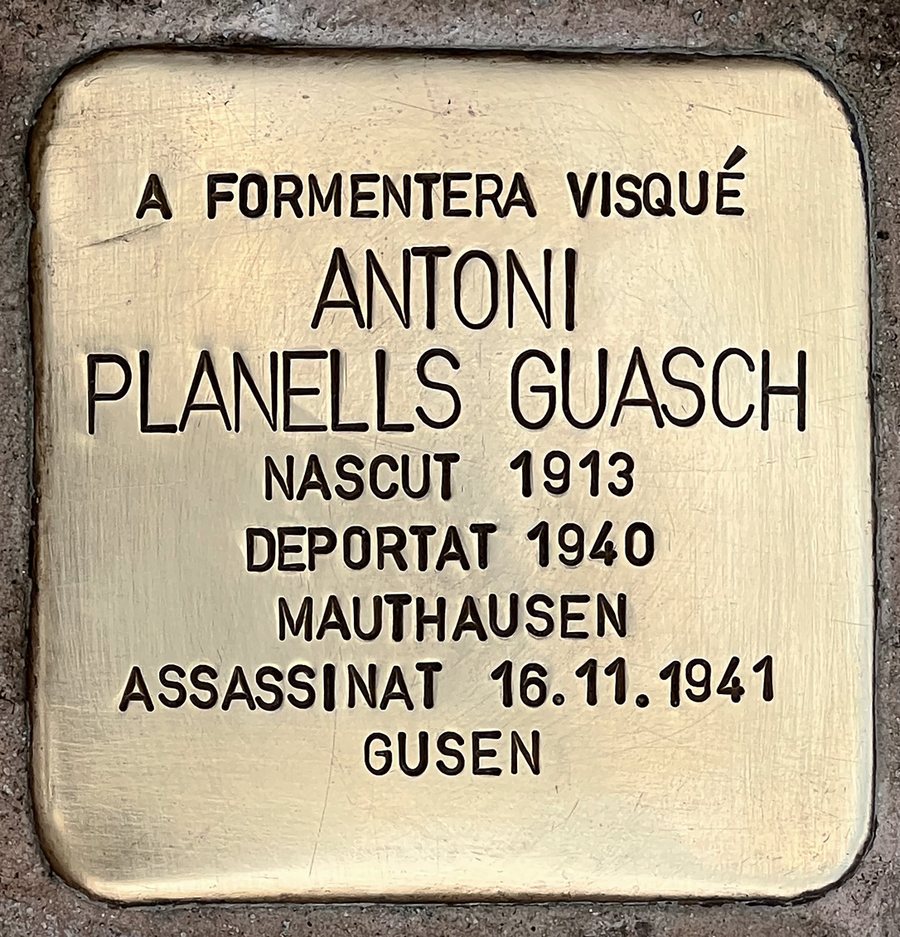 File:Stolperstein für Antoni Planells Guasch (Sant Ferran de Ses Roques-Formentera).jpg