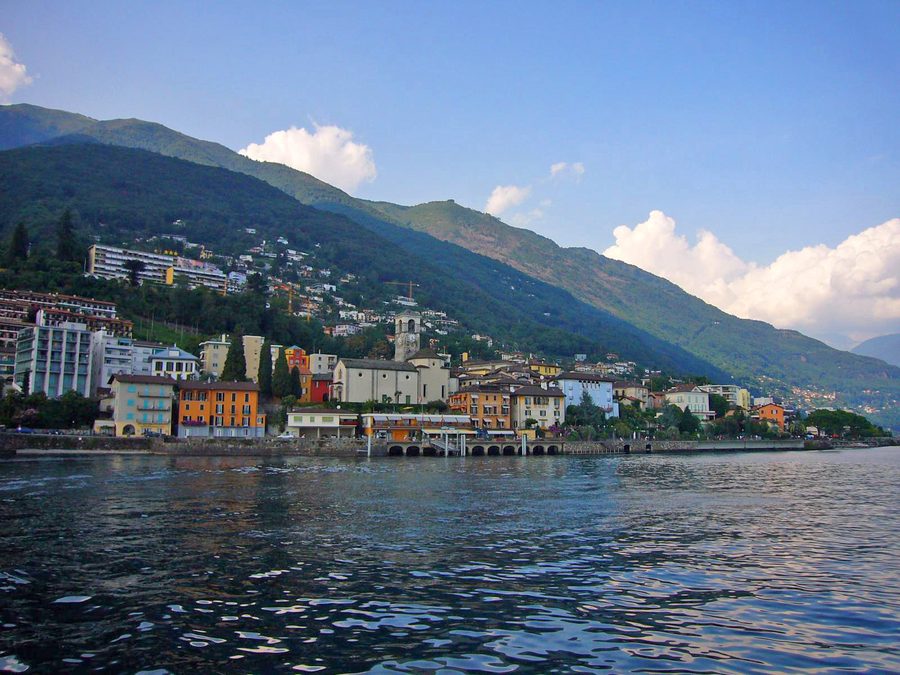 View of Brissago from Lake Maggiore near the Italian border