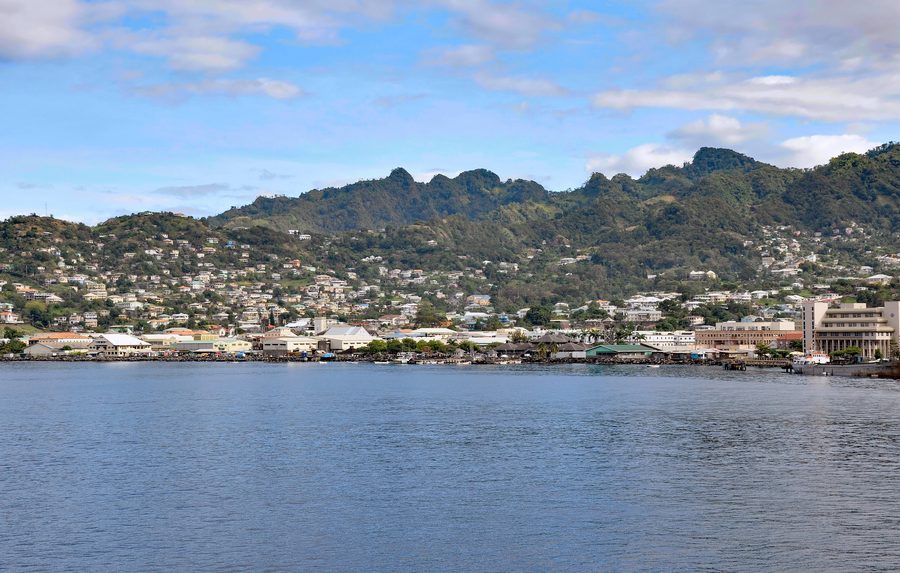 Blick auf Charlotte Amalie auf St. Thomas