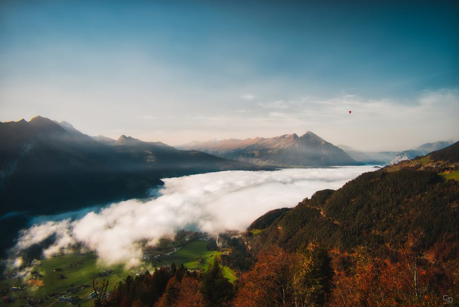 Thunersee mit Morgennebel