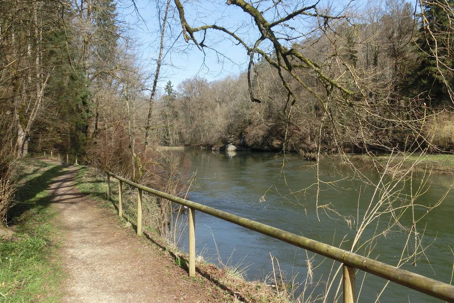 Ehemalige Bootslände im Fürstlichen Park von Inzigkofen an der Donau
