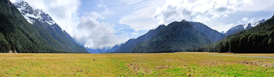 Panorama des Eglinton Valley im Fiordland National Park