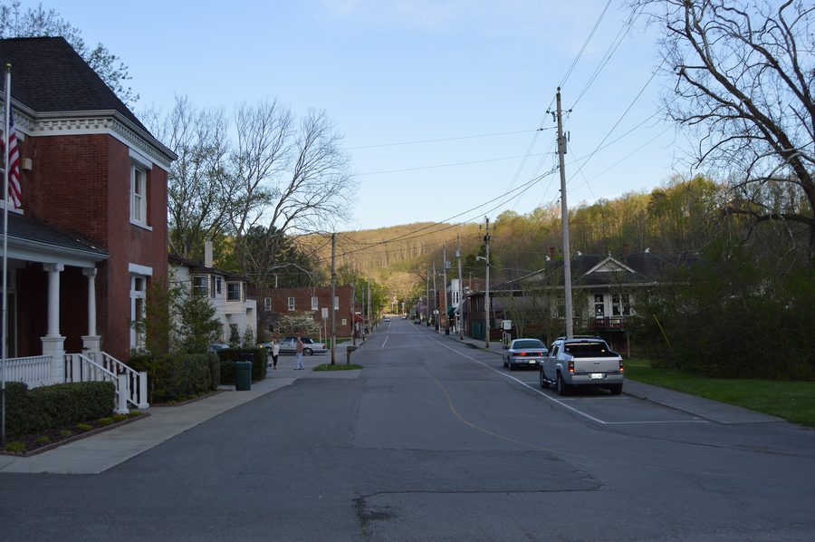 Colwyn Avenue im historischen Ortsbereich von Cumberland Gap, Tennessee