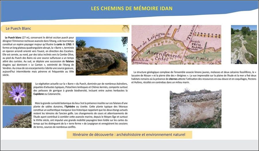 Environnement naturel de Lespignan avec le Puech Blanc et sa barre
