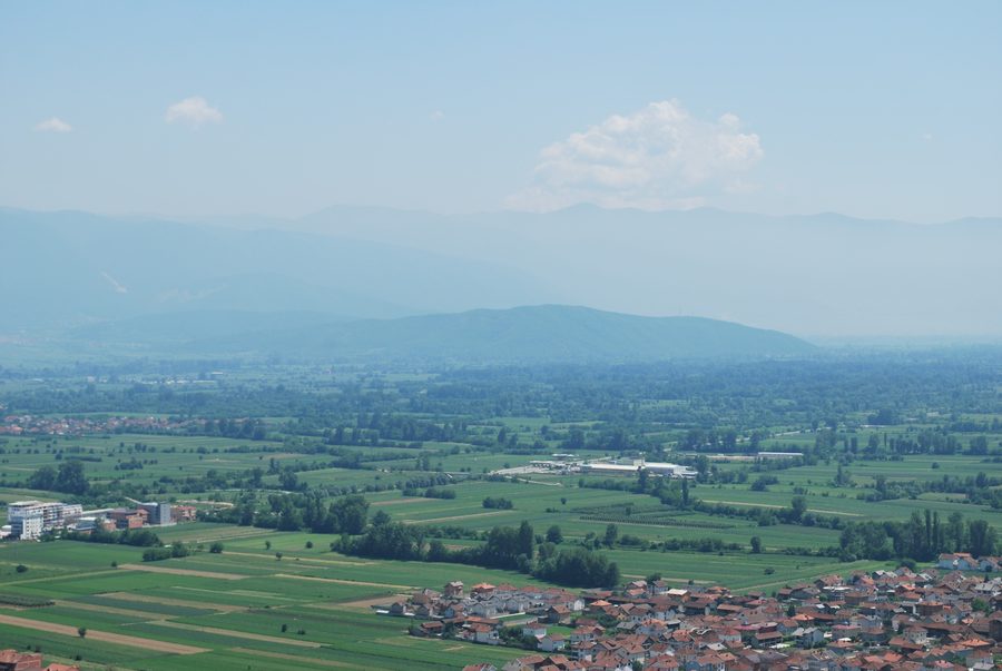 Polog Valley with Suva Gora mountain in the background.