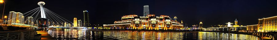Tianjin am Haihe-Fluss und im Stadtraum