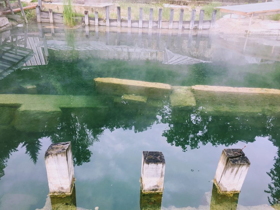 Aquae Iasae archaeological site in Varaždinske Toplice, with warm thermal water
