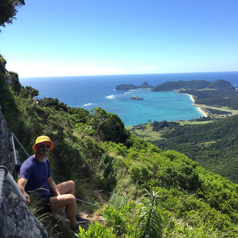 Blick von Goat House Cave über Lord Howe Island.