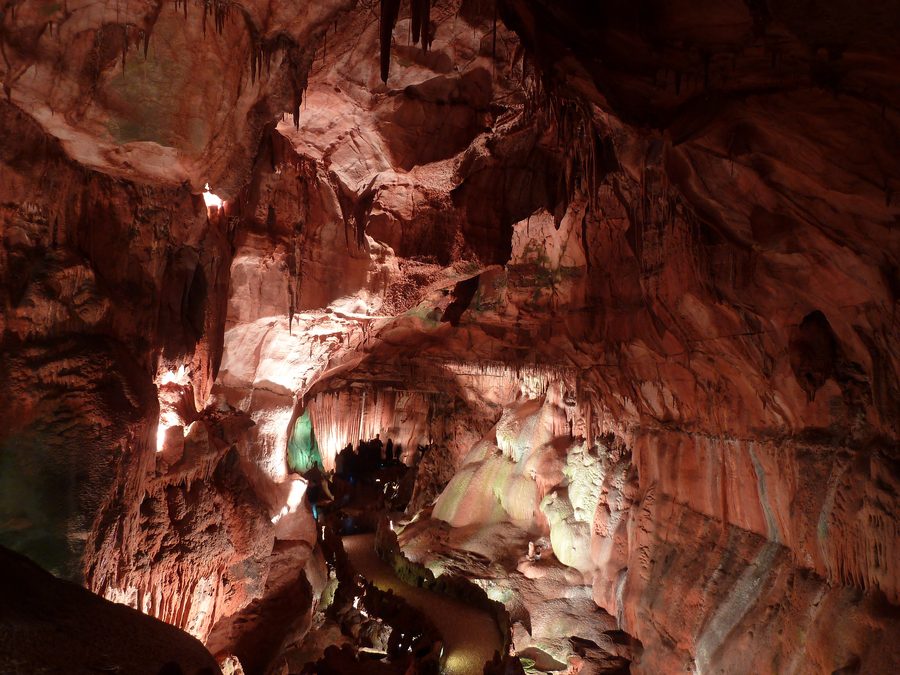 Interior of Grutas de Mira de Aire, Portugal's largest cave system