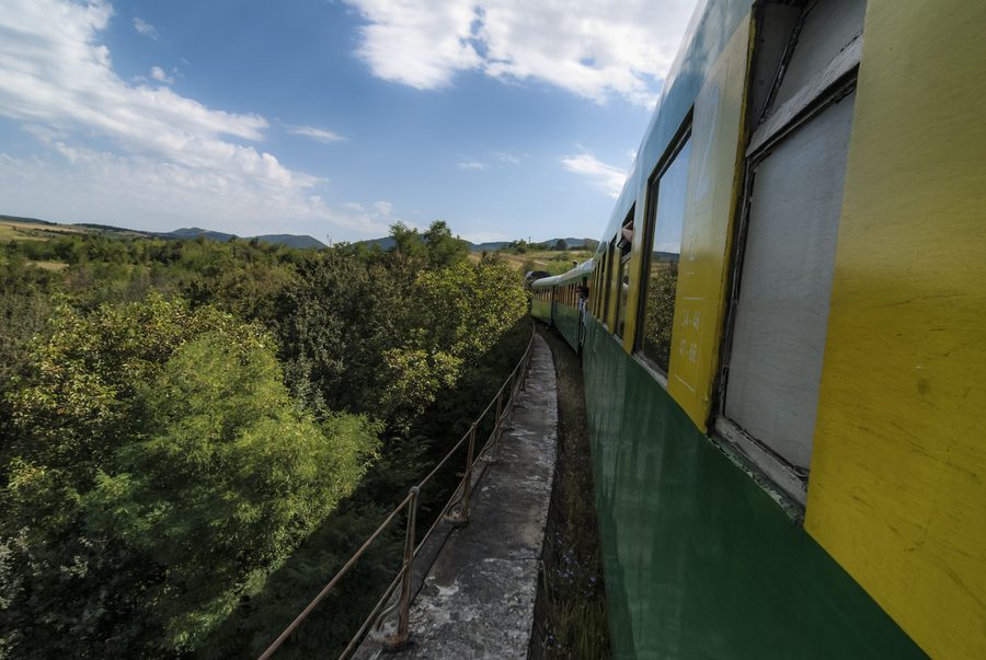 Viaduct de pe calea ferată Oravița-Anina, în județul Caraș-Severin
