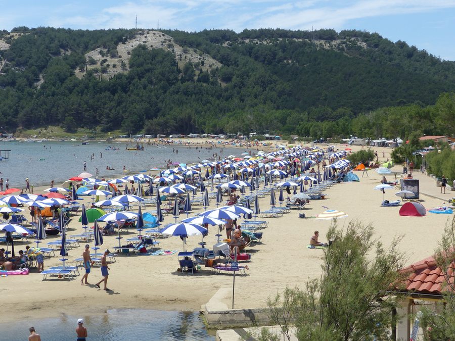Sandstrand Rajska Plaža bei Lopar auf der Insel Rab