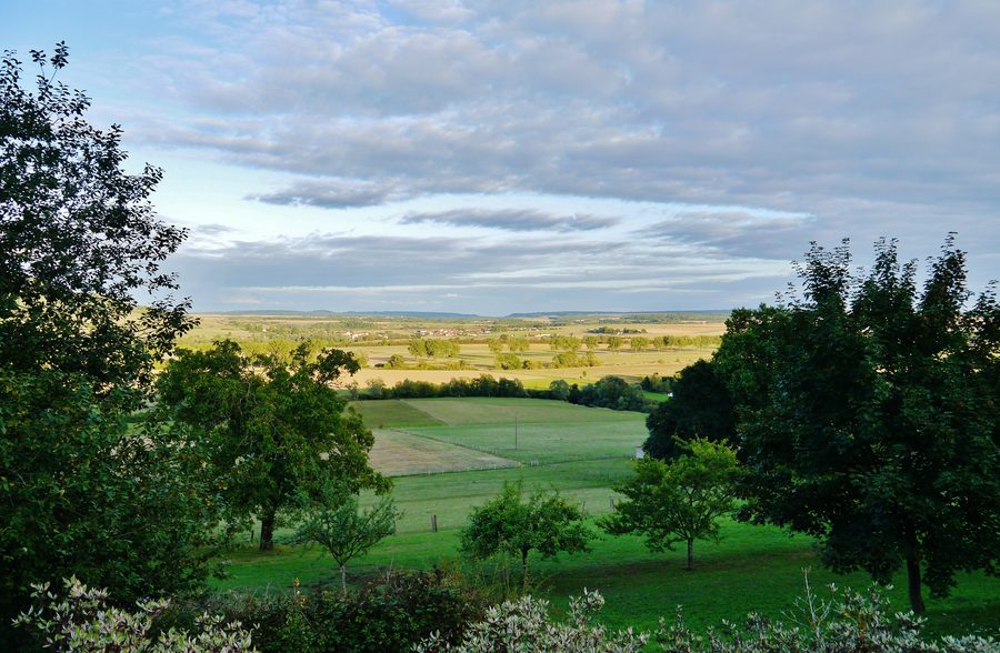View from the Hill of the Basilica of Bois-Chenu, Domrémy-la-Pucelle, Département of Vosges, Region of Lorraine (now Grand East), France