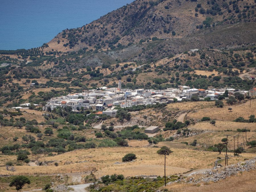 View of Kerames, Crete, from northeast