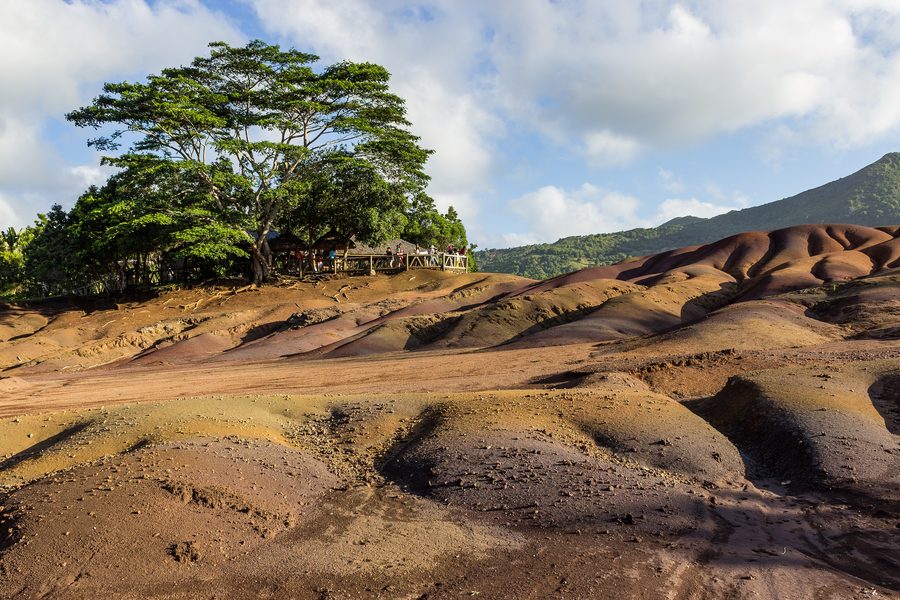 Siebenfarbige Erde von Chamarel auf Mauritius
