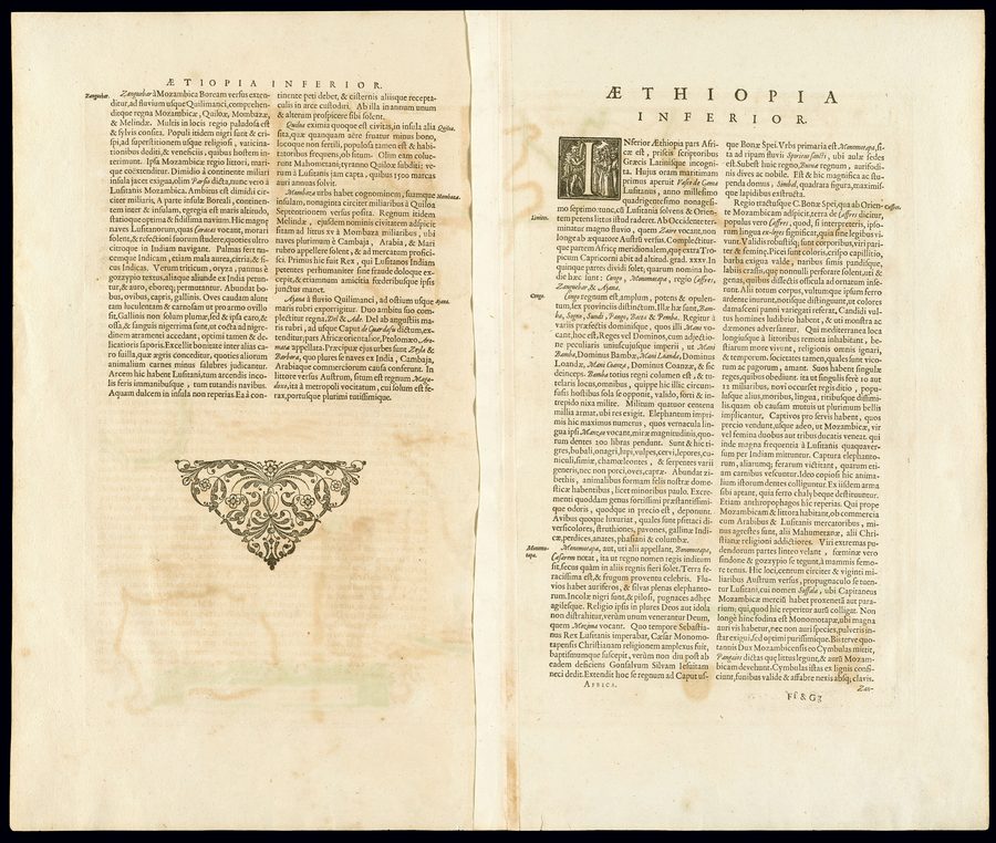 Historische Karte von Südliches Afrika von Jan Jansson aus dem Jahr 1640.