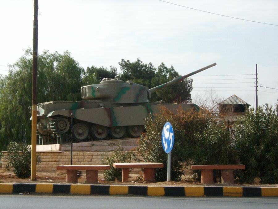 Tank-Kreisverkehr in al-Mafraq, Jordanien